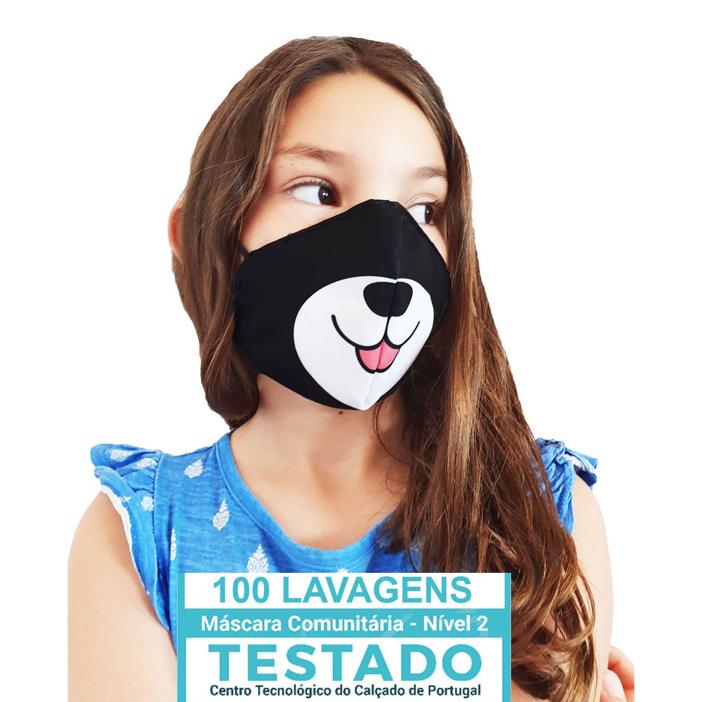 Máscara Social Criança N2 Cão Filtra>90% 