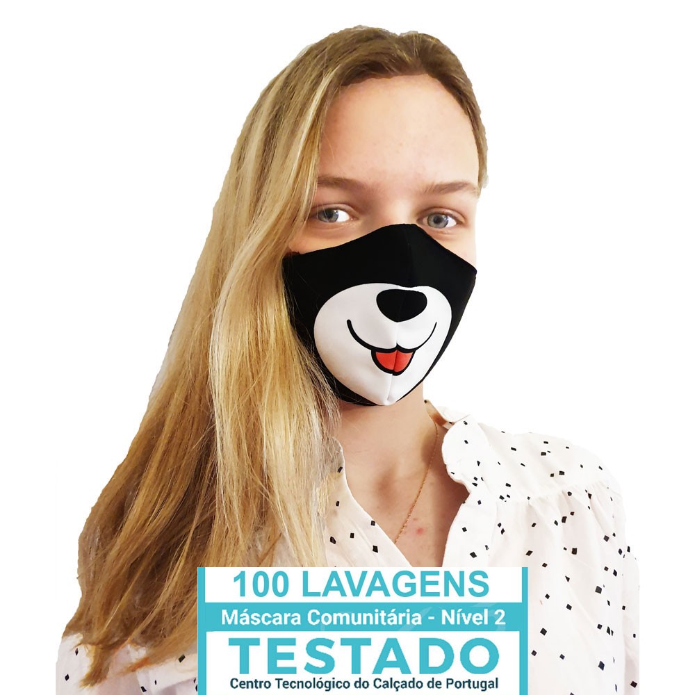 Máscara Social Nível 2 Cão Fofo Filtro>90%