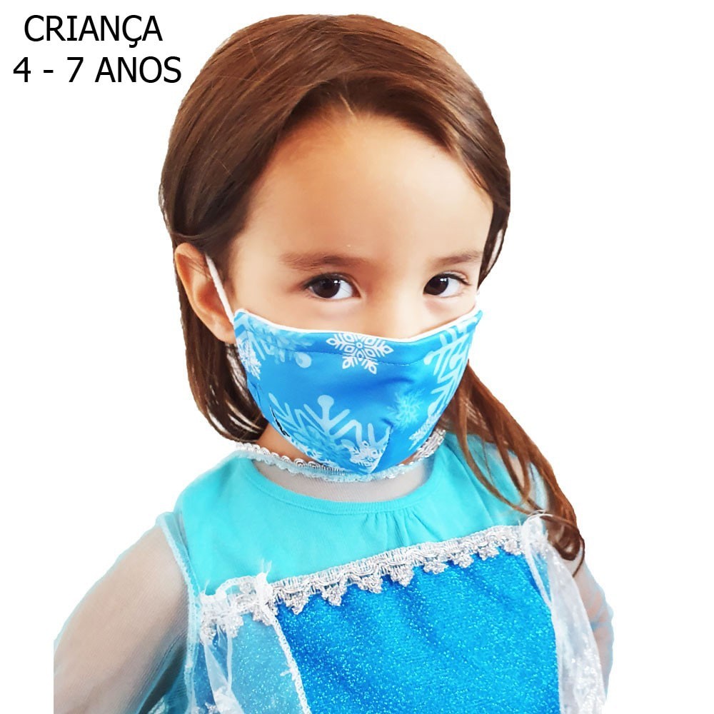 Máscara Social Criança Princesa do Gelo