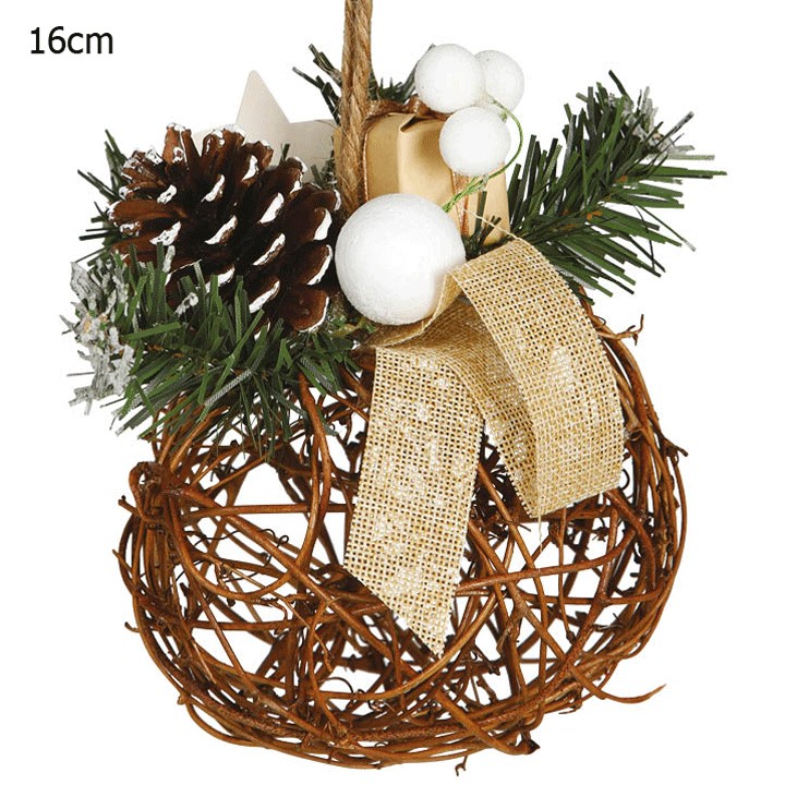 Bola Natal com Pinhas 16cm