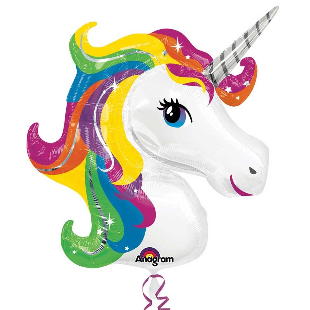 Balao Unicornio Arco Iris 83cm