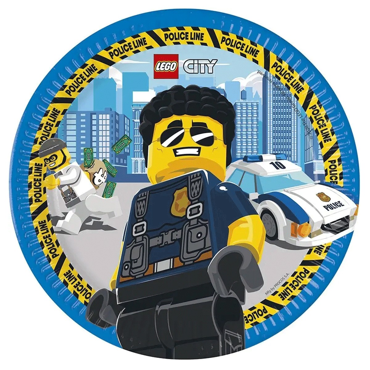 Pratos Lego City 8 Unid