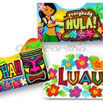 Cartazes Decorativos 3 Aloha Hula Luau