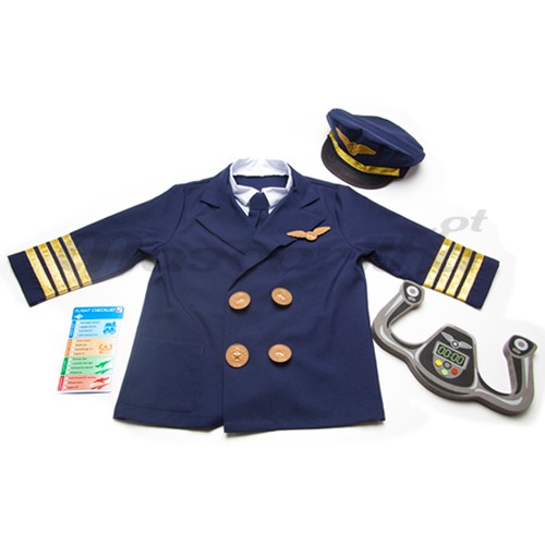 Fato Piloto Aviador Infantil 