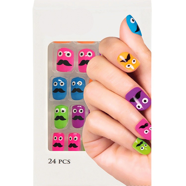 Kit Unhas Coloridas 24unid