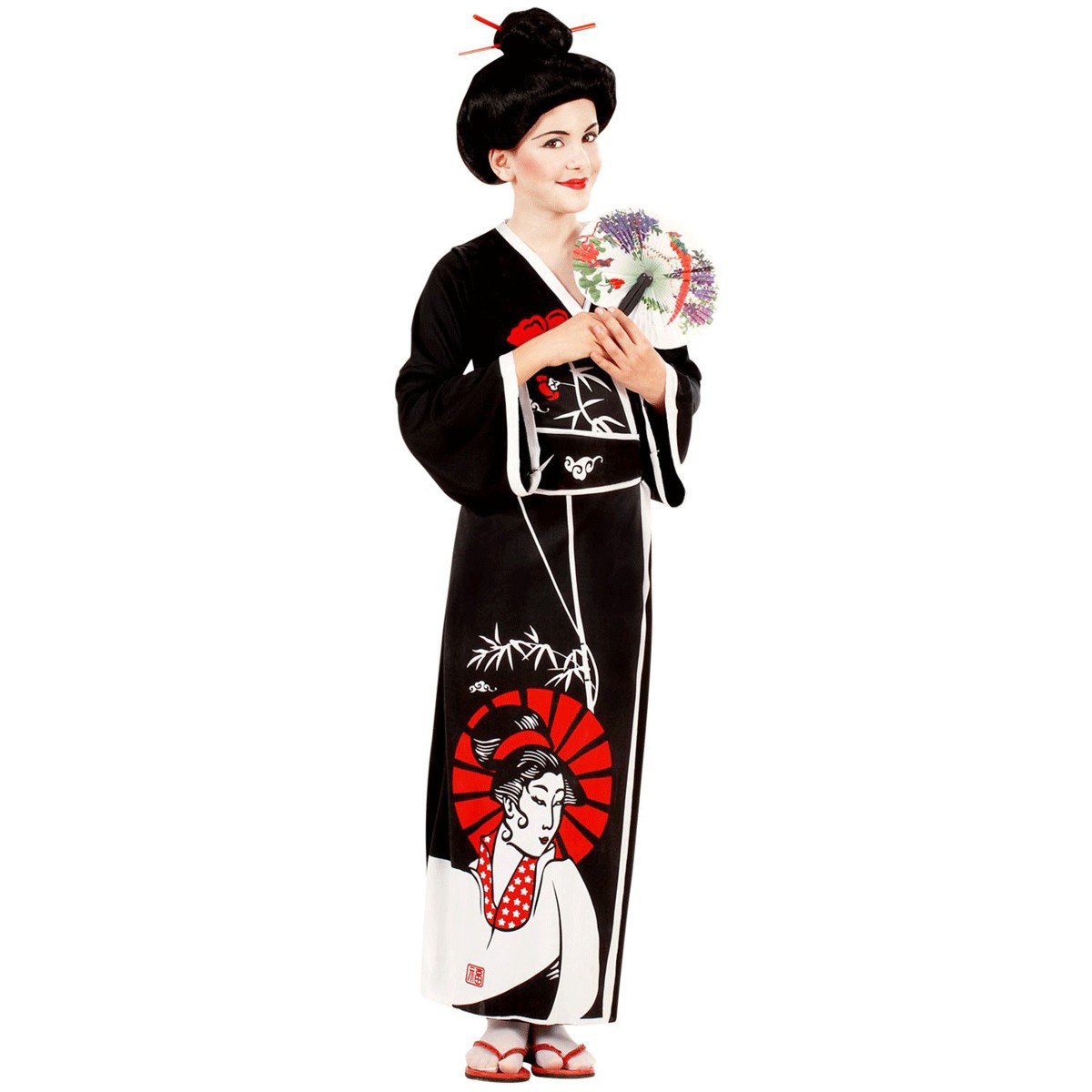 Fato Geisha Elegante Menina