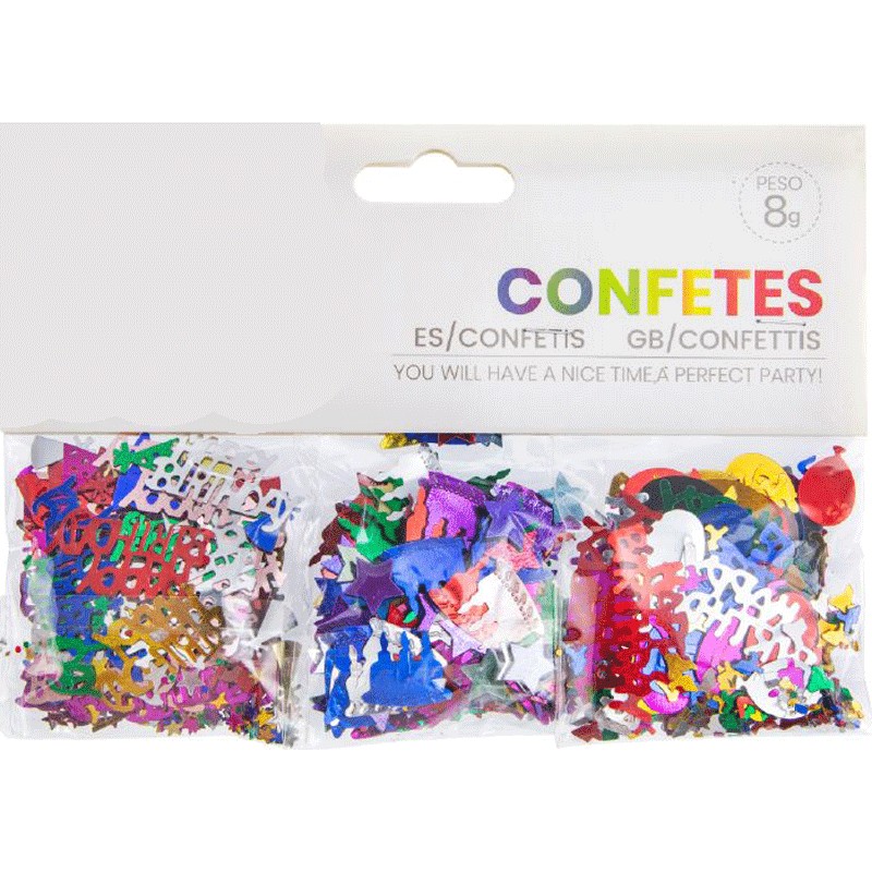 Mini Confettis Coloridos 8gr