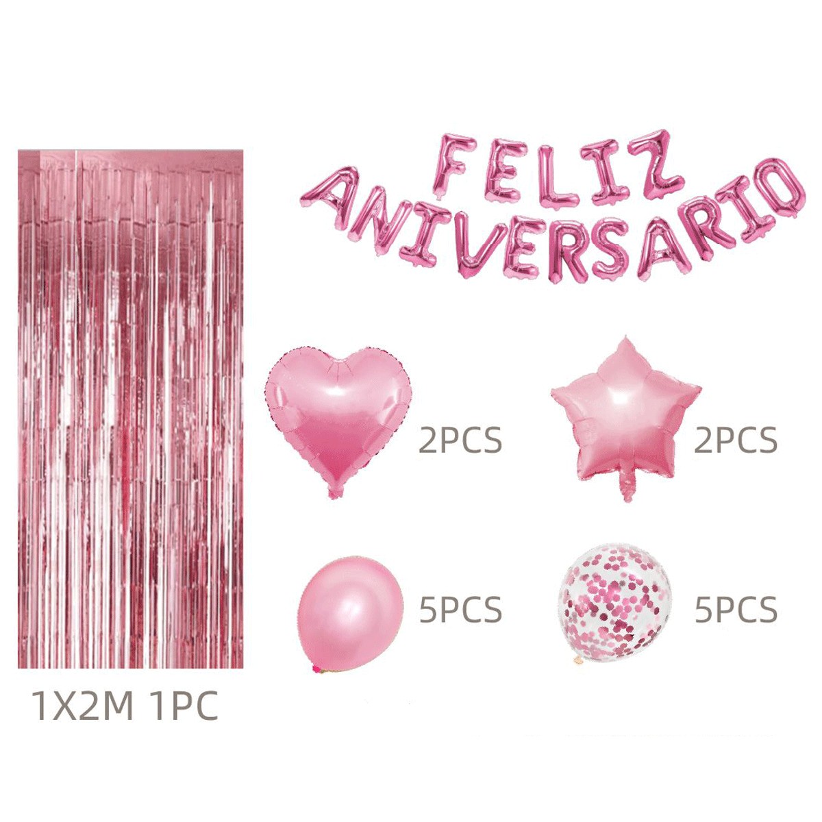 Kit Feliz Aniversrio Rosa