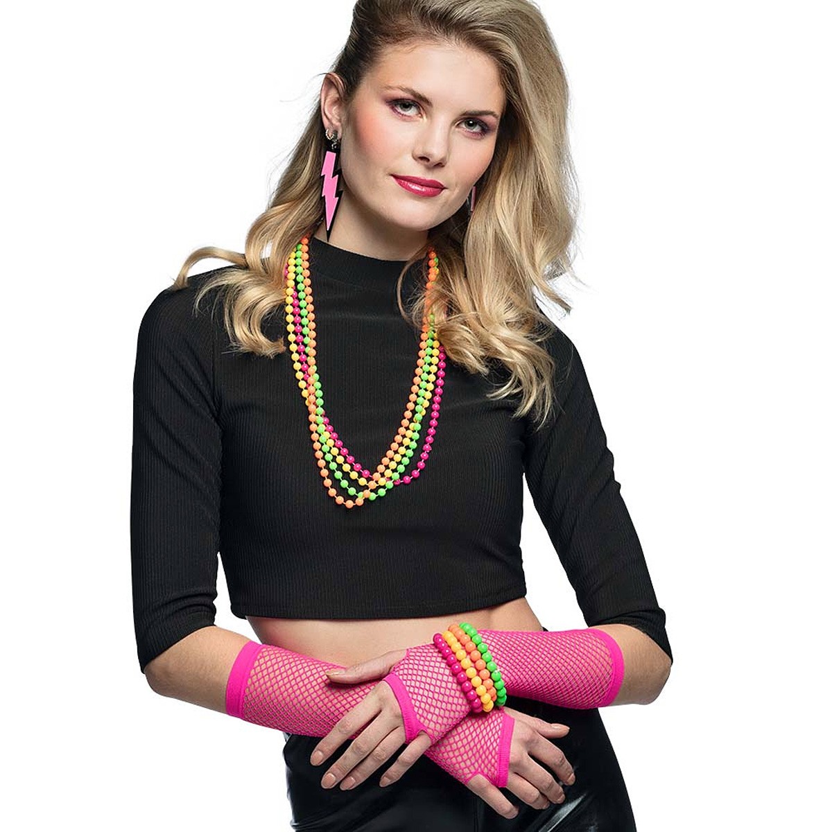 Conjunto Anos 80 Pink Fluo Pop